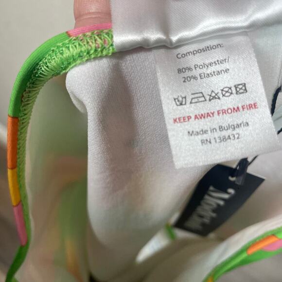 ModCloth Large Marisol Muro Sara High Waisted Bikini Bottom Green Floral Cat - Picture 7 of 8